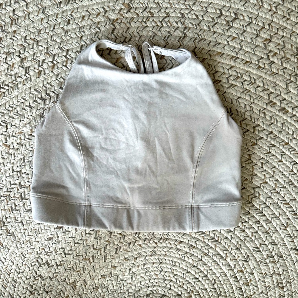 Vitality High Neck Sports Bra - White